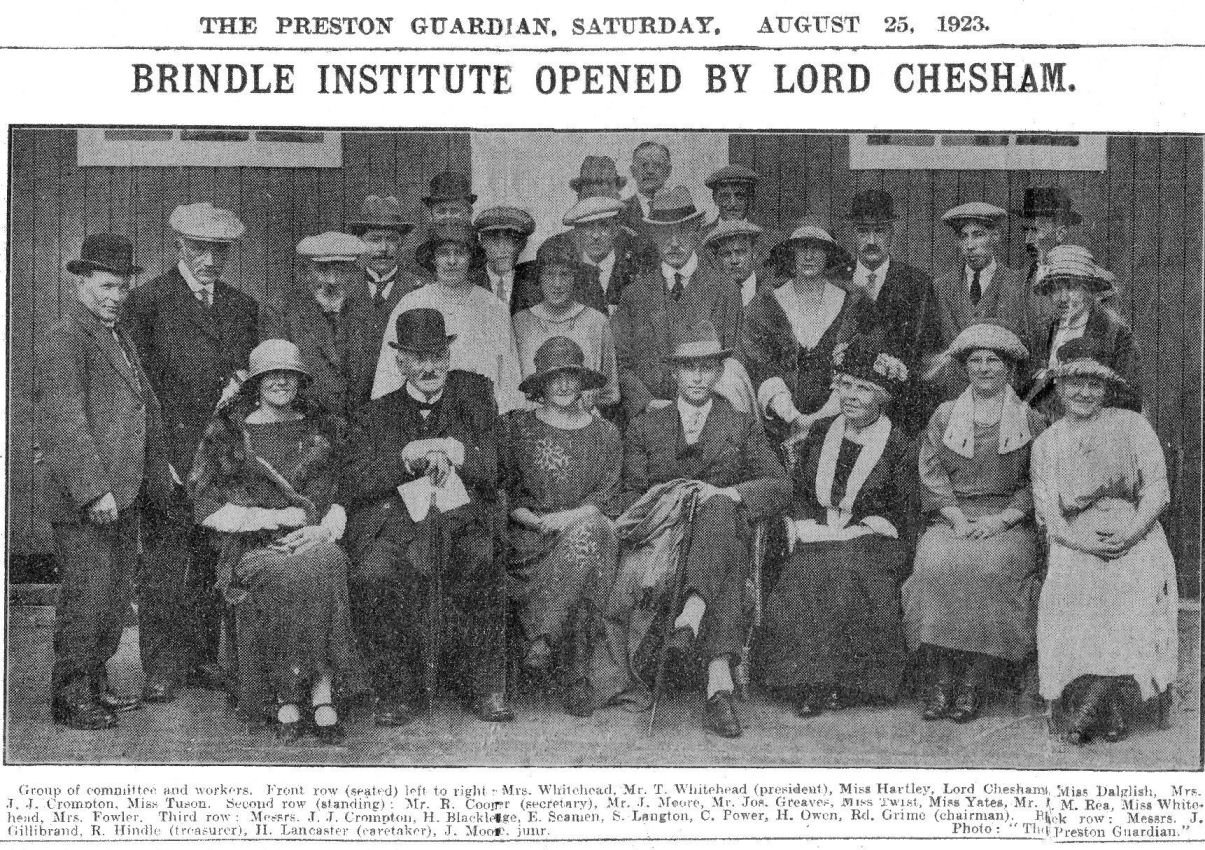 Brindle Community Hall opening 1923